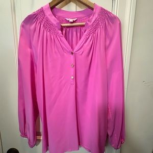 Lilly Pulitzer Elsa silk top. Size medium, pink. Like new!